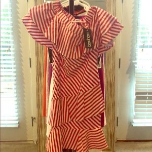 Kara Ruffle off the shoulder mini dress